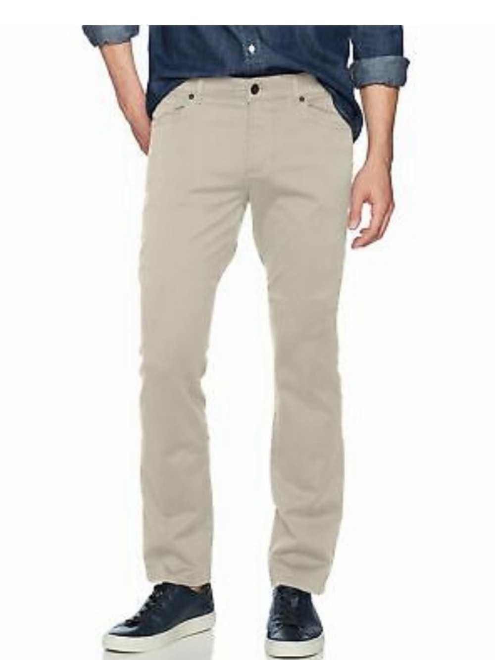 DL1961 Russell Slim Straight Chino Pants Tan 36 x 32 Stretch